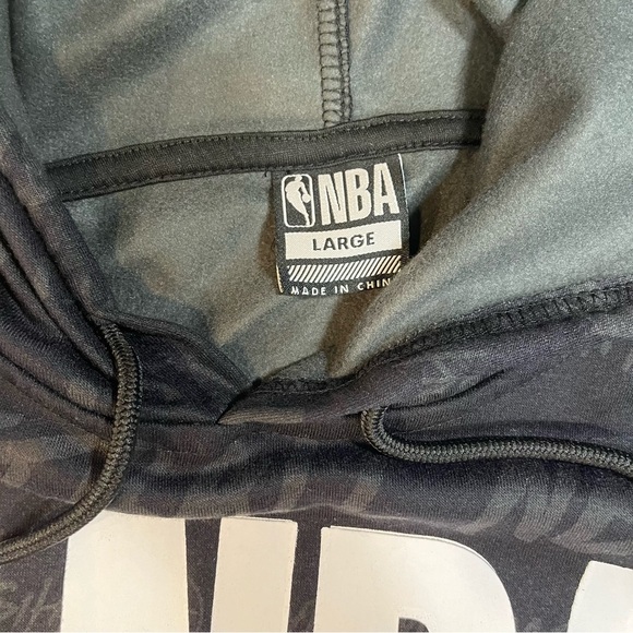 Vtg NBA Black Men’s Hoodie “Respect The Game” Pullover Basketball Sz Large - Picture 2 of 10